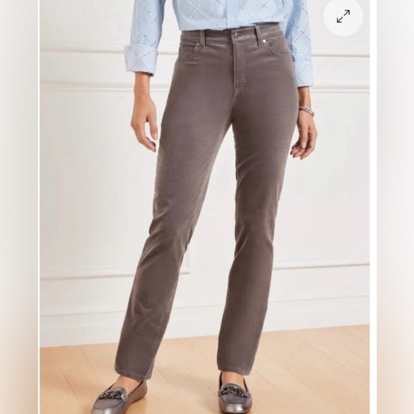 Talbots Velveteen Straight Leg Pants, Size 8P - Picture 1 of 5